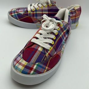 U.S. Polo Assn. Madras Casual Sneakers Women's Sz 10M  EUC